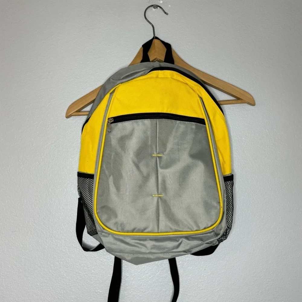 Kids Small Backpack, Yellow & Grey